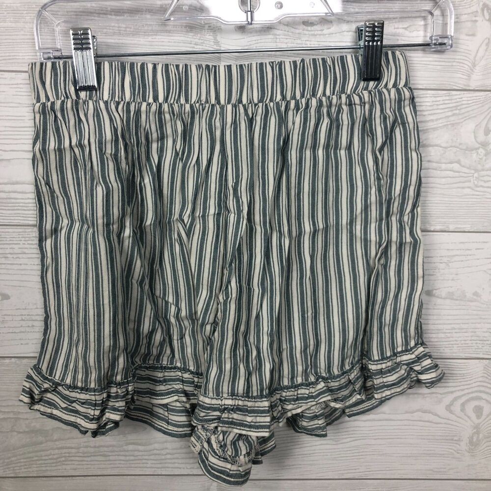 American Eagle Women's XS Striped Ruffle Runner Short Elastic Waist Casual